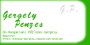 gergely penzes business card